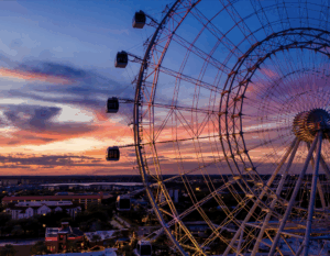 The Orlando Eye at sunset